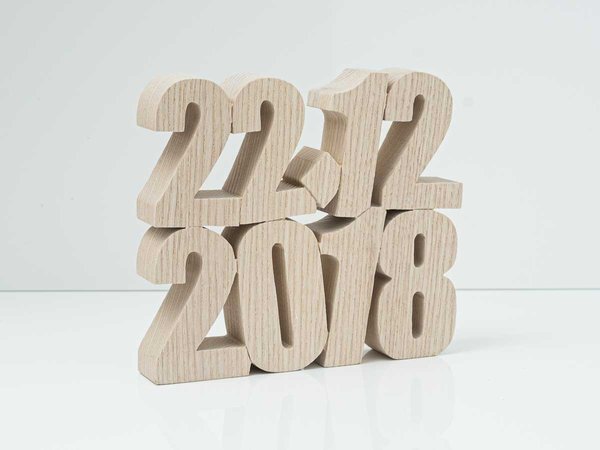 Save The Date / Datum aus Holz / Esche-weiss